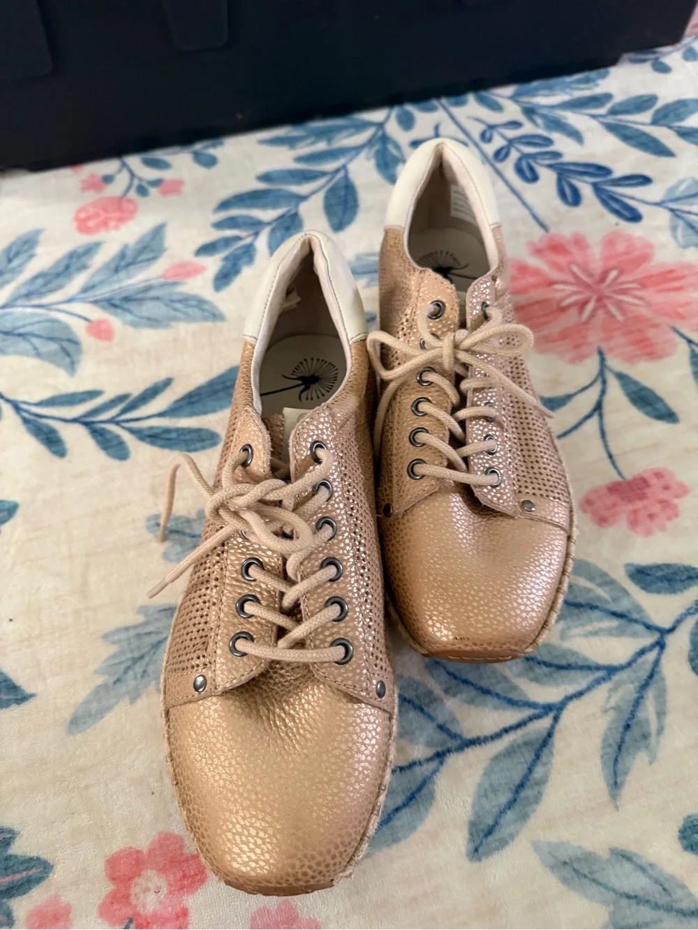 Womens Metallic Gold Platform Sneakers OTBT